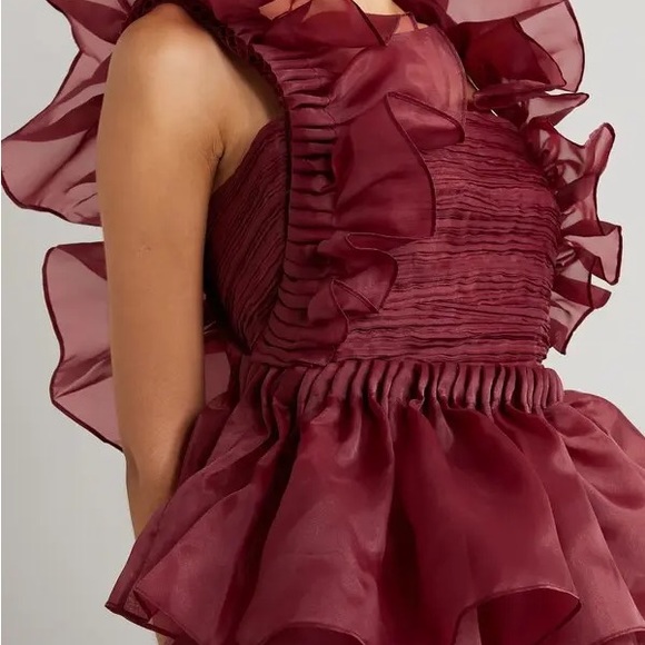 asra pleated frill midi dress Black Dress Aje Blythe Dress Aje Asra Pleated Frill Midi Dress